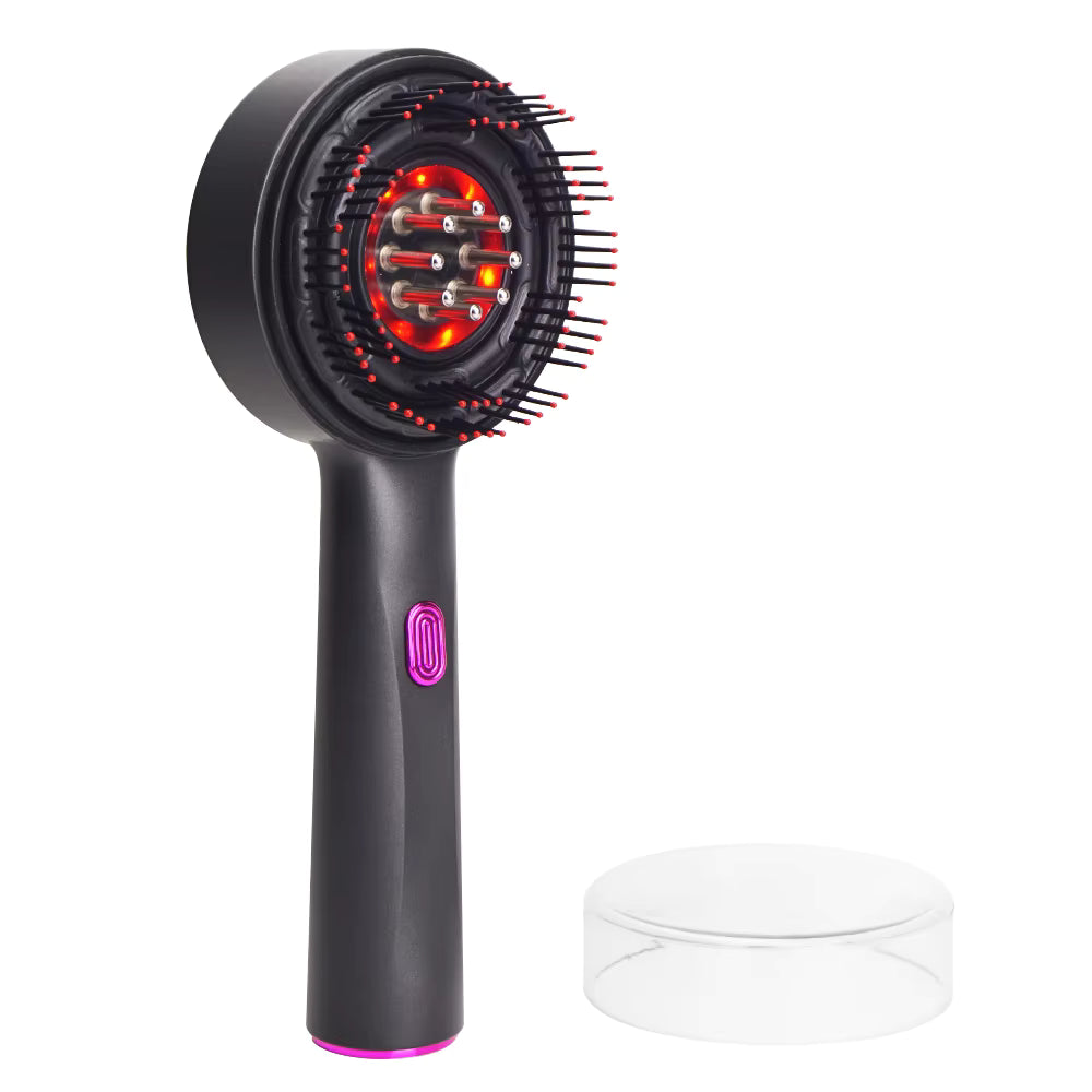 Hair Growth Scalp Brush with Red Light Therapy and Soothing Oil Massage