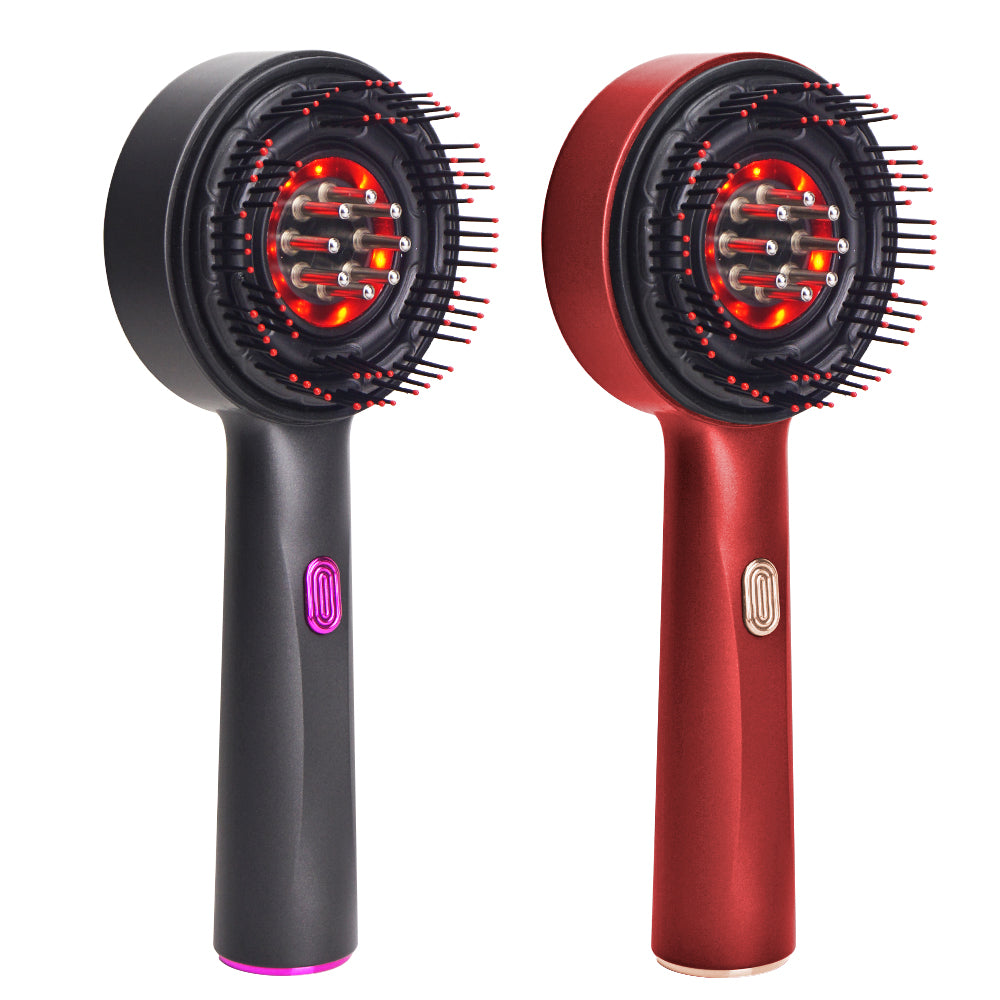 Hair Growth Scalp Brush with Red Light Therapy and Soothing Oil Massage
